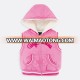 OEM Pretty Soft Comfortable 100&cotton Warm Sleeveless With Hood Baby Girl Clothes vest For Winter