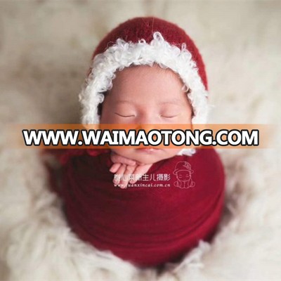 Kids Crochet Santa Hat Father Christmas Bonnet newborn Christmas prop Red and white Santas elf Christmas haT